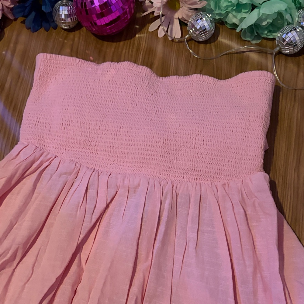 Pink Strapless Dress - Picture 3 of 10